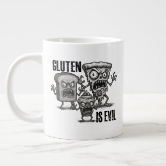 Gluten is Evil Large Coffee Mug
