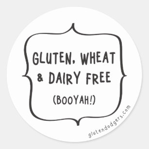 Gluten, Wheat & Dairy Free Stickers