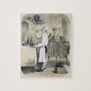 Gluttony in the Kitchen, from a series of prints d Jigsaw Puzzle