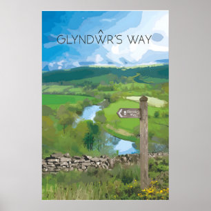 GlyndÅµrs Way National Trail Travel Poster