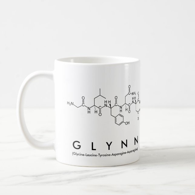 Glynn peptide name mug (Left)