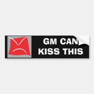 'GM CAN KISS THIS' sticker for Saturn vehicles