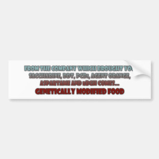 GM Foods Bumper Sticker