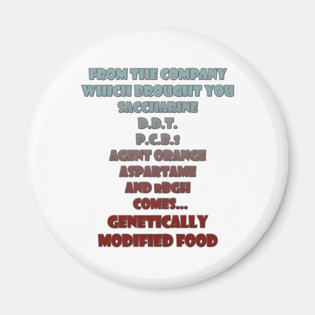 GM Foods Magnet (Front)