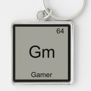 Gm - Gamer Funny Chemistry Element Symbol T-Shirt Key Ring