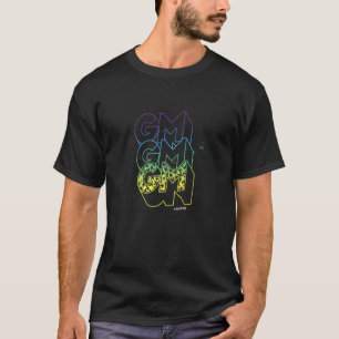GM Good Morning Grunge Text Splatter Crypto Invest T-Shirt