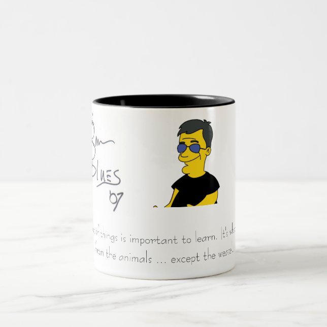 gmanSimpson, Weaseling out ... Two-Tone Coffee Mug (Center)