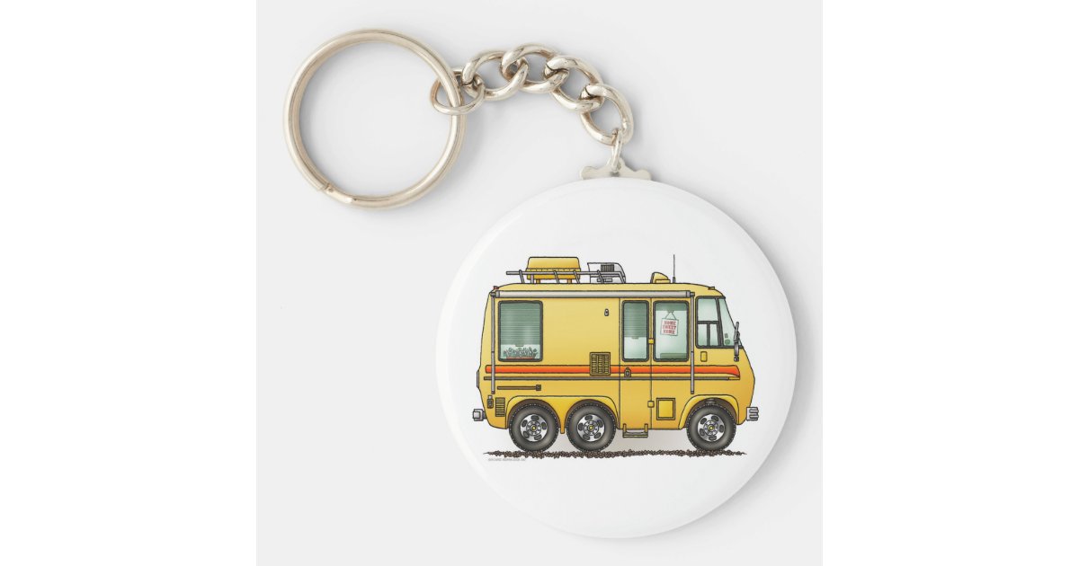 GMC Motor Home RV Keychain Zazzle.co.uk