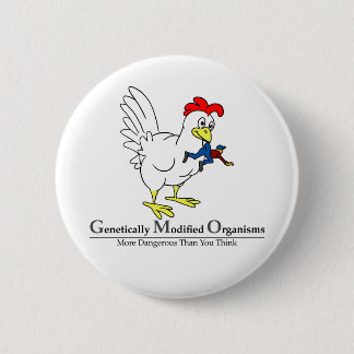 GMO Chicken 6 Cm Round Badge