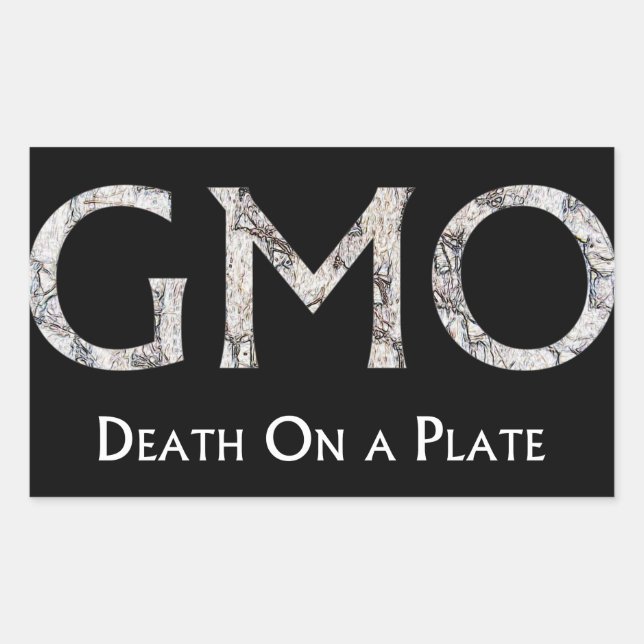 GMO - Döden på en tallrik Rectangular Sticker (Front)