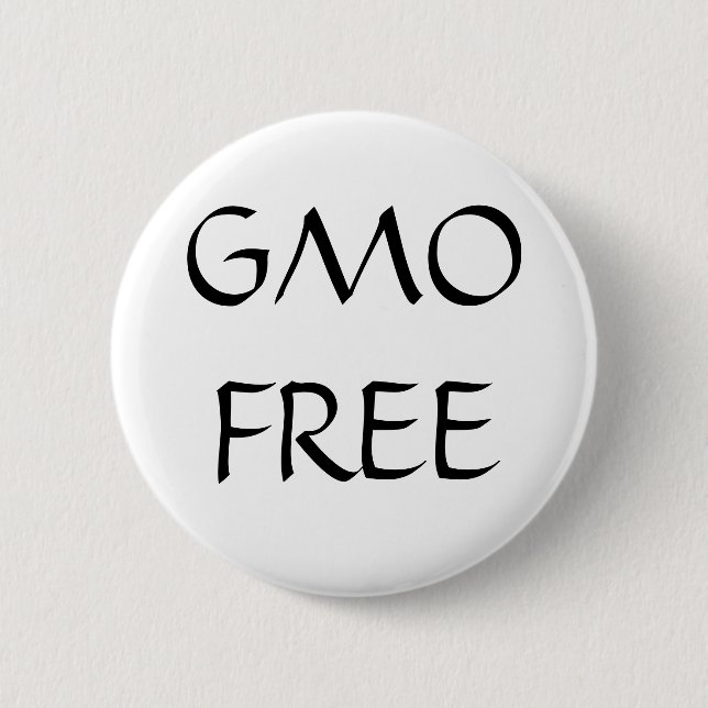 GMO FREE 6 CM ROUND BADGE (Front)