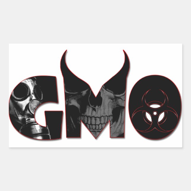 GMOs Rectangular Sticker (Front)