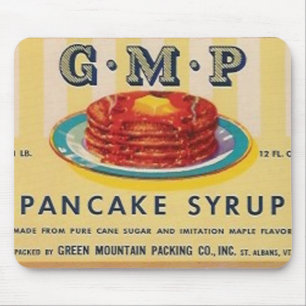 gmp pancake syrup label mousepad