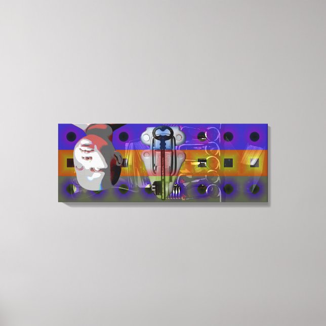 GMT 24 H Project Doll Key gradient colours Frame C Canvas Print (Front)