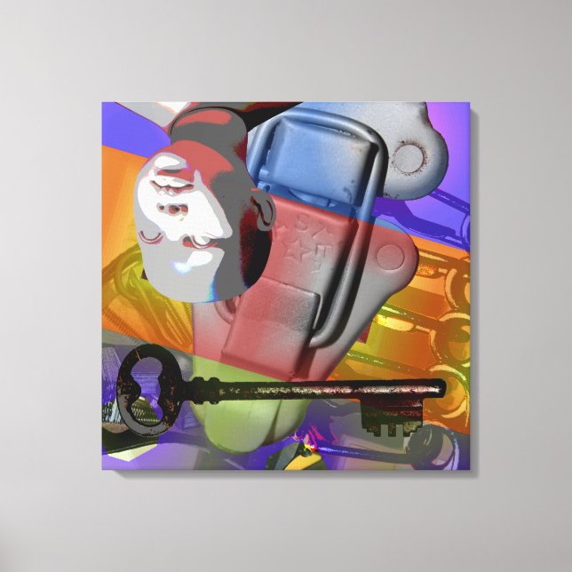 GMT 24 H Project Doll Key gradient colours Frame S Canvas Print (Front)