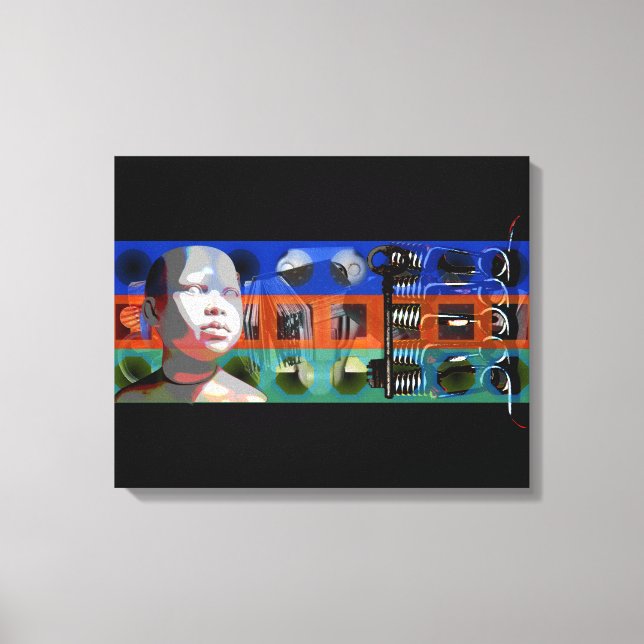 GMT 24 Heures Project Doll gradient colours Frame  Canvas Print (Front)