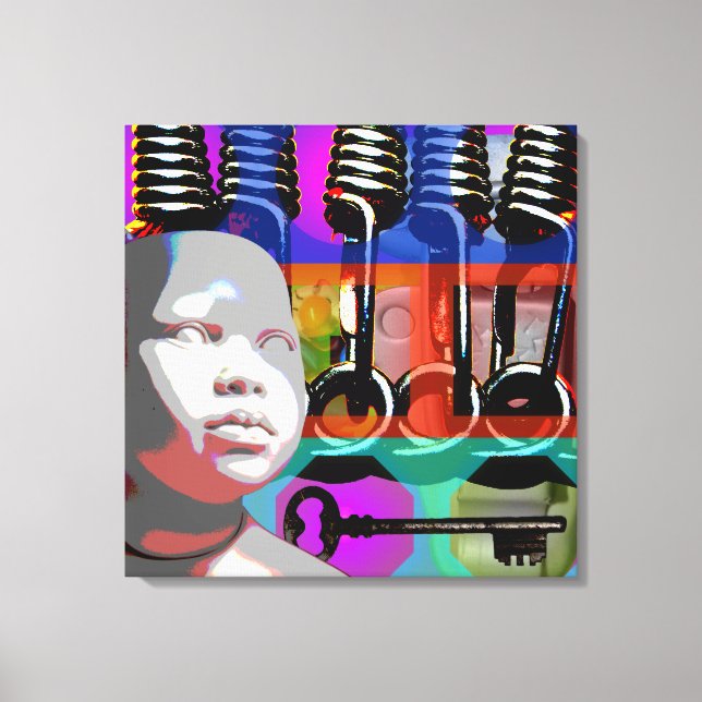 GMT 24 Heures Project Doll Pop Psychedelic Frame S Canvas Print (Front)