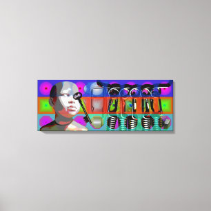 GMT 24 Heures Project Doll Pop Psychedelic Frames Canvas Print