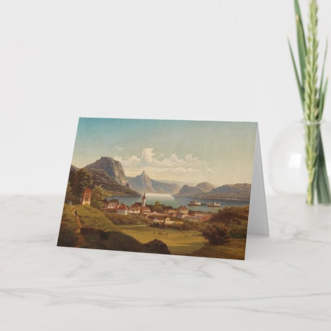 Gmunden mit Schloss Ort | Johann Wilhelm Jankowsky Card (Front)