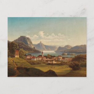 Gmunden mit Schloss Ort   Johann Wilhelm Jankowsky Postcard