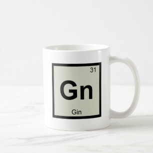 Gn - Gin Chemistry Periodic Table Symbol Coffee Mug