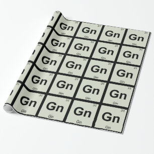 Gn - Gin Chemistry Periodic Table Symbol Wrapping Paper