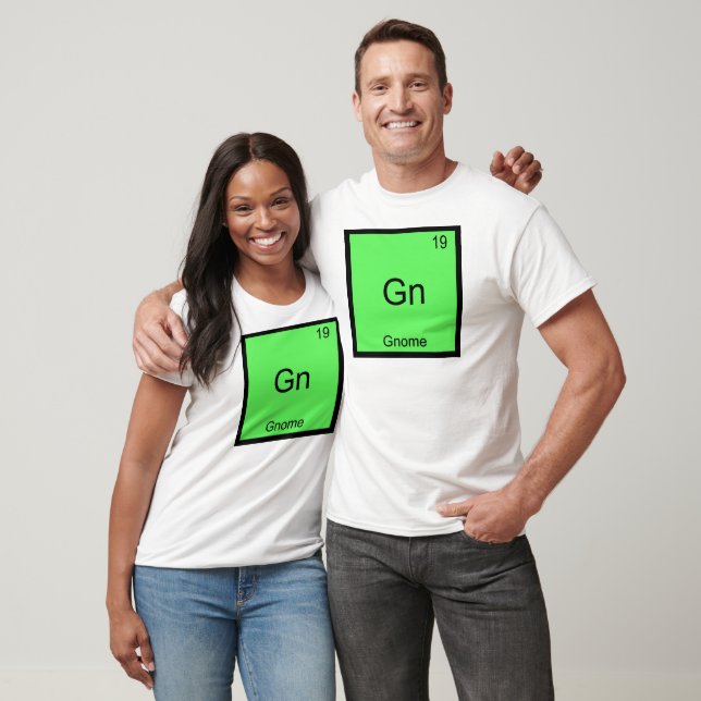 Gn - Gnome Funny Chemistry Element Symbol T-Shirt (Unisex)