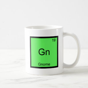 Gn - Gnome Funny Chemistry Element Symbol T-Shirt Coffee Mug