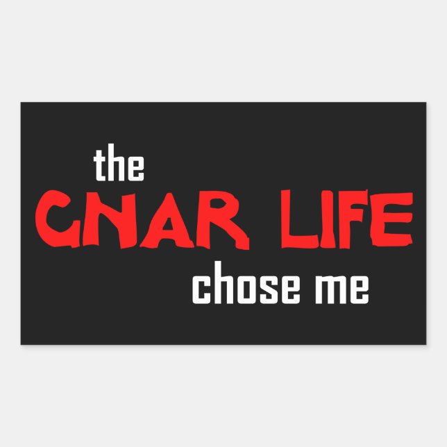 Gnar Life Rectangular Sticker (Front)