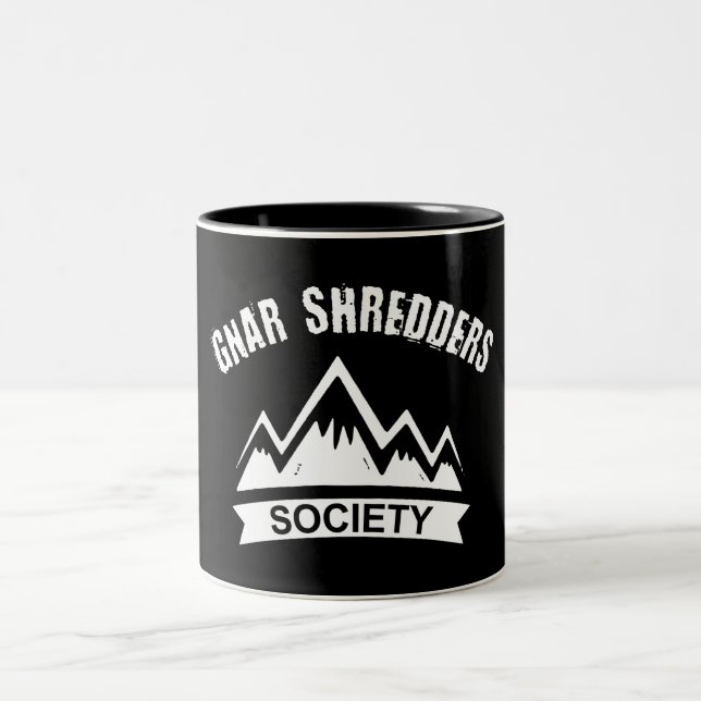 Gnar Shredders Society Two-Tone Coffee Mug (Center)