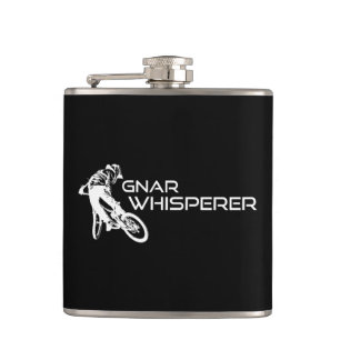 Gnar Whisperer Mountain Biking Hip Flask