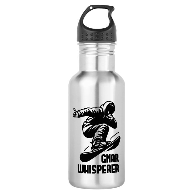 Gnar Whisperer Snowboarding 532 Ml Water Bottle (Front)