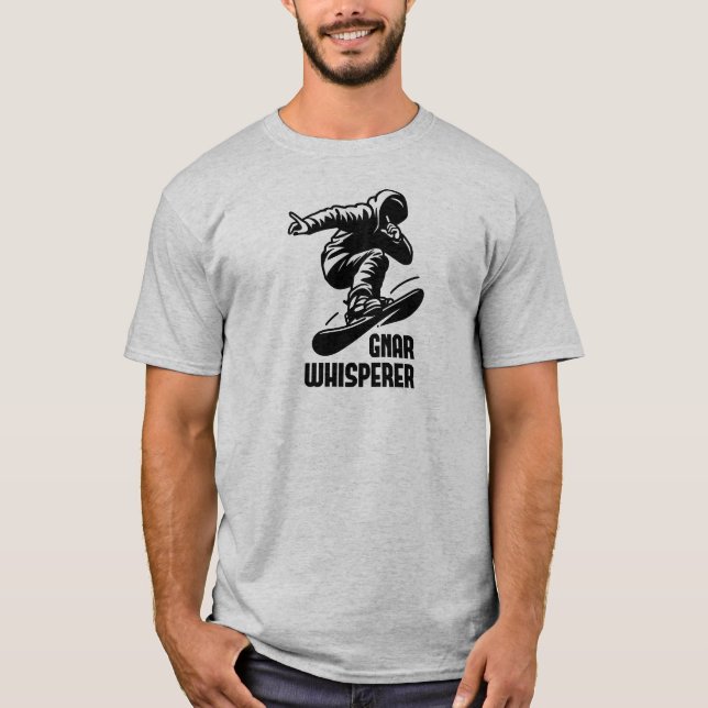 Gnar Whisperer Snowboarding T-Shirt (Front)