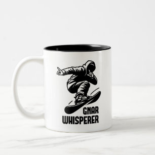 Gnar Whisperer Snowboarding Two-Tone Coffee Mug
