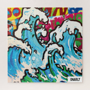 Gnarly Surf Art Jigsaw Puzzle