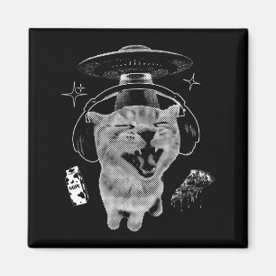 Gnarp Cat Silly Alien Cat Meme Brainrot Funny Meme Magnet