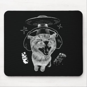 Gnarp Cat Silly Alien Cat Meme Brainrot Funny Meme Mouse Mat