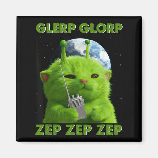 Gnarp Cat Silly Alien Cat Meme Brainrot Meme Funny Magnet