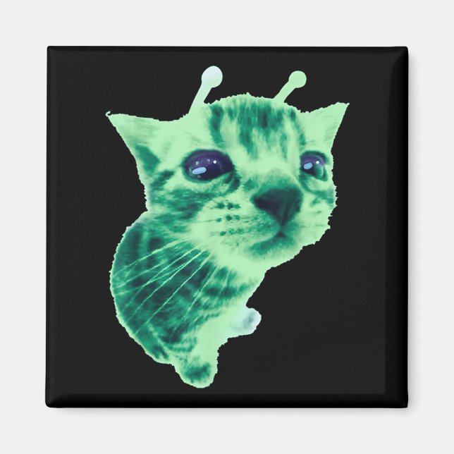 Gnarp Cat Silly Alien Cat Meme Brainrot Meme Funny Magnet (Front)