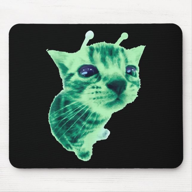 Gnarp Cat Silly Alien Cat Meme Brainrot Meme Funny Mouse Mat (Front)