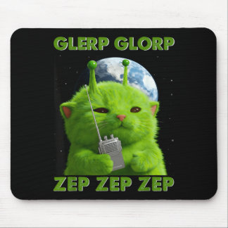 Gnarp Cat Silly Alien Cat Meme Brainrot Meme Funny Mouse Mat