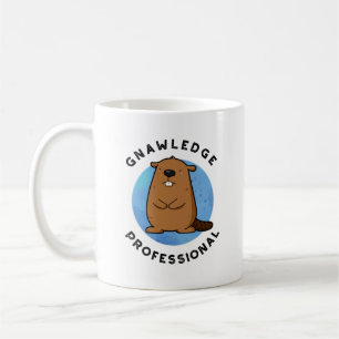 Gnawledge Professional Funny Beaver Pun  Coffee Mug