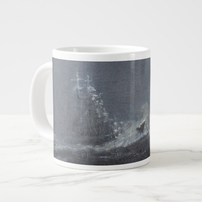 Gneisenau Storm in the North Sea 1940. 2006 Large Coffee Mug (Front Left)