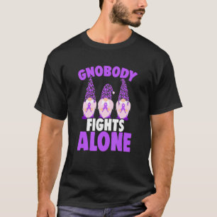 Gnobody Fights Alone Epilepsy Gnome Epilepsy Aware T-Shirt
