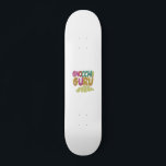 Gnocchi Guru Skateboard<br><div class="desc">This t-shirt boasts the title "Gnocchi Guru" in a playful multicolor design. Each letter is a different shape or texture,  resembling plump gnocchi pillows,  making it a fun and delicious statement for any pasta lover.</div>