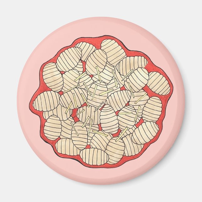 Gnocchi Italian Cuisine Food Potato Dumpling Pasta Magnet (Front)