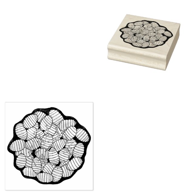 Gnocchi Italian Cuisine Food Potato Dumpling Pasta Rubber Stamp (Stamped)