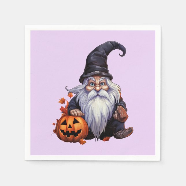 Gnom gnome Halloween Napkin (Front)
