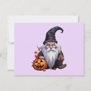 Gnom gnome Halloween Postcard