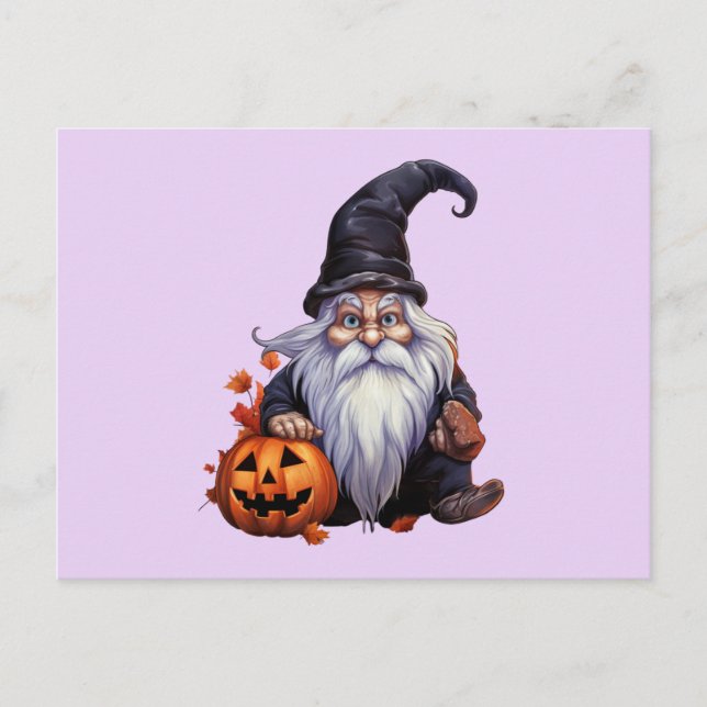 Gnom gnome Halloween Postcard (Front)